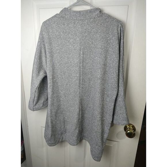 Mod Ref Woman M Duster Grey Pullon Casual Comfort Pocket Long Sleeve - Picture 8 of 8